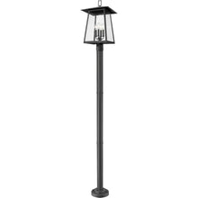 Z-Lite 5015PHBR-567P Rainer 4 Light 98" Tall Post Light - Black