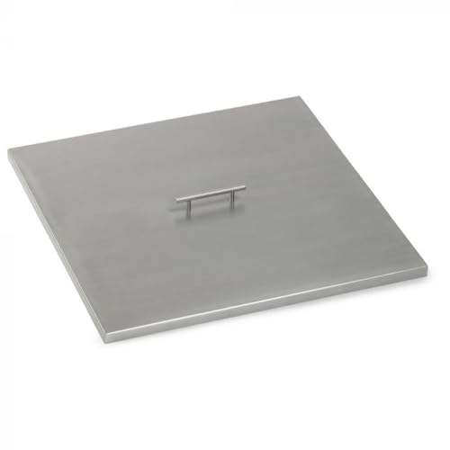 American Fire Products | Square Burner Pan Cover | Stainless Steel Lid for Outdoor Fire Pit or Table | for Natural Gas or Propane Fires | 27" x 27" x 1.5"