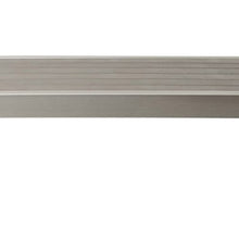 Benjara BM287805 Patio Kylo 59 Inch Outdoor Bar Table, Aluminum Frame, Plank Surface, Large, Gray and Brown