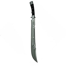Fwosi Tactical Machete - 13-Inch Full Tang Magar Machete Fixed Blade Knife, Custom Knife with Carbon Steel Blade - Handmade in Nepal - Plus Leather Sheath with Belt Loop