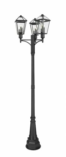 Z-Lite 579PHBR-3-564P Talbot 9 Light 115" Tall Post Light - Black