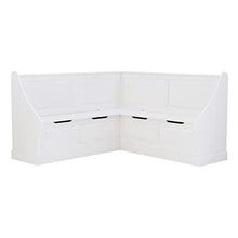 Linon Harris White Corner Breakfast Nook