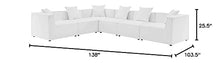 Modway EEI-4385-WHI Saybrook Patio Upholstered 6-Piece Sectional Sofa in White