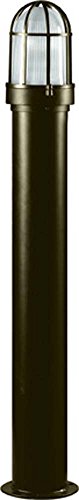 Dabmar Lighting D3176-BZ Powder Coated Steel Bollard, Bronze