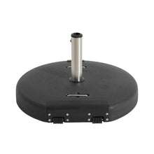 AMZSTAN Outdoor Umbrella Base with Wheels, 133 lb Heavy Patio Umbrella Stand with Concrete Core and Resin Frame, Mobile Market Umbrella Holder for Garden and Deck