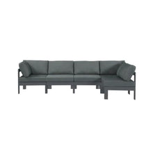 Outdoor Escape Gray Fabric Outdoor Patio Modular Sectional with Contemporary Design, Weather-Resistant Upholstery, Comfortable Seating, and Durable Frame