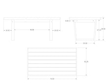Haven Modern Outdoor Dining Table, Cove Gray