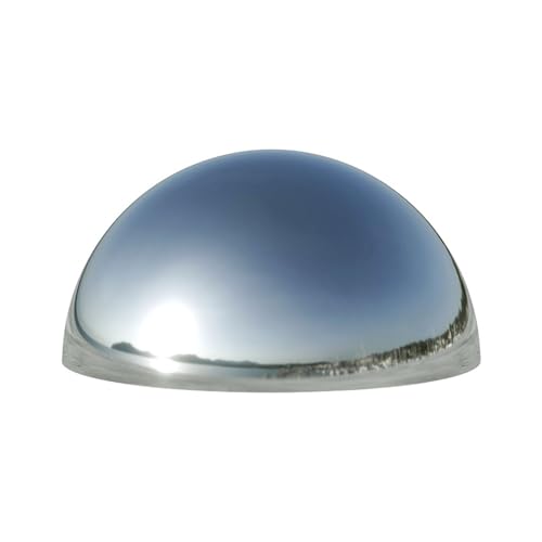 YDJIANCAI 1 Pcs Silver Stainless Steel Half Sphere Gazing Ball - Mirror Polished Hollow Hemisphere for Garden Gate, Stair Handrails, and Shopping Mall Wall Decor(Size:26.77in/68cm)
