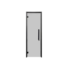 PROSAUNAS Clear & Tinted Glass Sauna Door, Prehung Tinted Glass Sauna Door (Left Hanging, Tinted - Black Alder Frame 24x81)