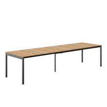Brampton Saipan Rectangular Outdoor Dining Set for 11 - Certified Teak & Aluminum, Black
