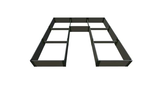 Frame It All Weathered Wood Walk-in Jumbo U-Shape Raised Garden Bed 12' x 12' x 16.5