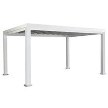 Backyard Discovery Windham 14' x 10' Galvanized Steel Pergola Kit with Shade Sail Canopy White
