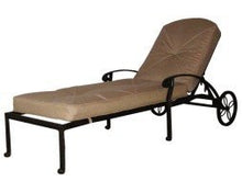 theWorldofpatio Nassau Cast Aluminum Chaise Lounge Set of 6 with Sesame Cushions Antique Bronze