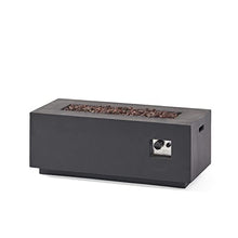 Merax 40 Inches 40,000 BTU Rectangular MGO Propane Fire Pit, Dark Grey