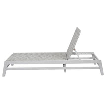 Homyee Acacia Wood Chaise Lounge with Stylish Rope Design and Adjustable Seating for Backyard, Poolside, Outdoor Loungers with Four Different Positions for Lawn, Yard (4 PCS)
