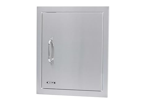 Bull Outdoor Products Premium Components for Outdoor Kitchen BBQ Island Vertical Stainless Steel Access Door with Reveal