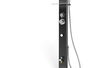 RENO BLACK 316 Marine Grade Brushed Stainless Steel Massage Outdoor Shower Panel Swimming Pool Backyard Hot & Cold Rainfall Hand Held Wall Mounted or Freestanding Outside Shower