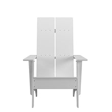 EMMA + OLIVER 4 Harmon Adirondack Chairs & Fire Pit Set White