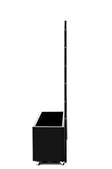 TrailBlaze Large Metal Planter Box with Trellis & Privacy Screen, Black Lattice | with Lockable Wheels & Drainage Holes, Weatherproof Raised