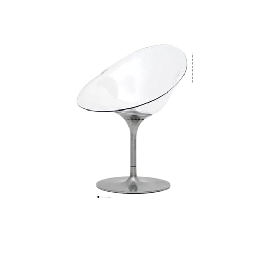 OUTIFUOSSR Nordic Creative Acrylic Chair Leisure Household Coffee Comfortable Lifting Swivel Makeup Stool Study Furniture(Transparent)