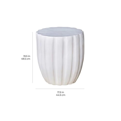Afuera Living Modern 18" Stool Snow White