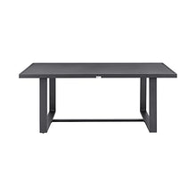 Armen Living Argiope Outdoor Patio 7-Piece Dining Table Set in Aluminum with Grey Cushions