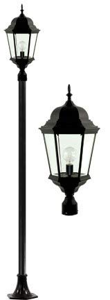 DABMAR LIGHTING GM2301-BZ Post Top Fixture w/Clear Glass 120 Volts, Bronze