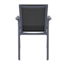Compamia Pacific Sling Arm Chair - Dark Gray Frame Black Sling (Set of 2)