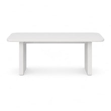 Modern Indoor/Outdoor Matte White 78.7" Rectangular Poly-Fiber Dining Table