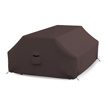 Covers & all Picnic Table Cover, 12 Oz Waterproof UV & Weather Resistant Protector, Outdoor Patio Table Bench Outside Furniture Cover with Air Vents & Drawstrings (98”L x 63”W x 37”H, Coffee)