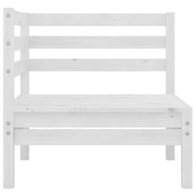 Molumvel 9 Piece Patio Lounge Set, Modular Outdoor Furniture Sofa Set with Table, Solid Pinewood Garden Conversation Seating for Backyard, Porch, and Deck, White