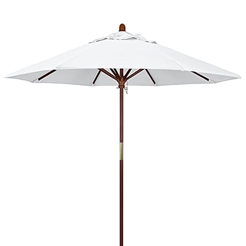 YYBOES Patio Umbrella Outdoor,White Garden Patio Umbrella, Outdoor Market Table Umbrella with Wood Pole, Weatherpoof and Protected Shade Canopy Parasol, Pool/Beach/Deck/Lawn