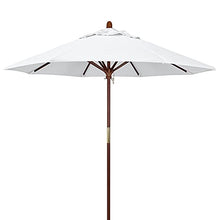 YYBOES Patio Umbrella Outdoor,White Garden Patio Umbrella, Outdoor Market Table Umbrella with Wood Pole, Weatherpoof and Protected Shade Canopy Parasol, Pool/Beach/Deck/Lawn