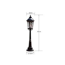 PeiyuLight Modern Outdoor Aluminum and Glass Light Pole - Waterproof Decorative Lamp for Garden, Deck, and Patio (Black)