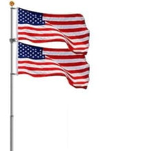 CommerceSigns Telescoping Flagpole Clear Anodized 25'H