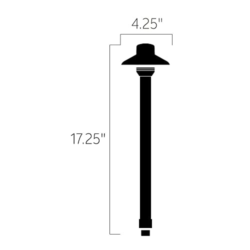 Bailey Street Home Oner Light Dome Small Hat Path Light 12V Black