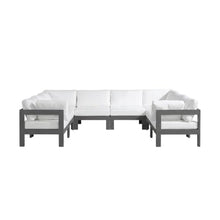 Outdoor Escape White Fabric Outdoor Patio Modular Sectional, Cushioned, Weather-Resistant, Contemporary Style, Versatile Outdoor Furniture Set