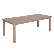 Outdoor Escape Brown Acacia Wood Outdoor Patio Dining Table, Adjustable Width, 108 Inches Extended, Weather-Resistant Finish, Contemporary Style