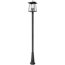 Z-Lite Rainer 4 Light 119" Tall Post Light Black
