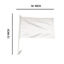 BANNER BUZZ MAKE IT VISIBLE Solid White Car Window Clip Flag Fade Resistant Vehicle for Patriotic, Sports Events, Parades - Premium - Double Side Printing (Pack of 50)