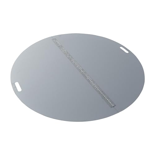 Firebuggz Fire Pit Covers - Stainless Steel Fire Pit Cover, 40” Round - Snuffer Cover Top for Wood or Gas Pit Ring, Silver