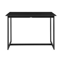 Armen Living Cayman Outdoor Patio 5-Piece Aluminum Bar Set Black