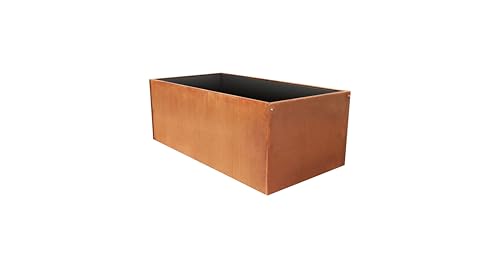 Extra Wide Corten Steel Planter Trough