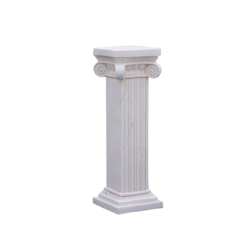Magnesium Oxide Roman Pillar Pedestal Stand, Garden Backyard Patio Office Decor