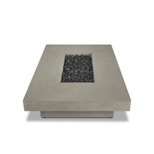 BBQGuys Signature Geneva 60-Inch Rectangle Propane Fire Table - Flint - 1581LP-FLNT