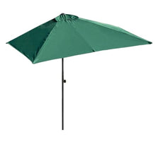 EUQKKWLOY Outdoor Rectangular Patio Umbrella, Beach Canopy, Half Parasol, Garden Shade, UV Protection, Lightweight, No Base Required, White 250x130cm