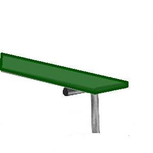 BSN BEPD21CG 21' Perm Bench Without Back Dark Green