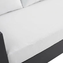 Outdoor Escape Powder-Coated Aluminum Outdoor Sofa with Thick Cushions, Patio Couch for Outdoor Patio Furniture and Seating, Gray White