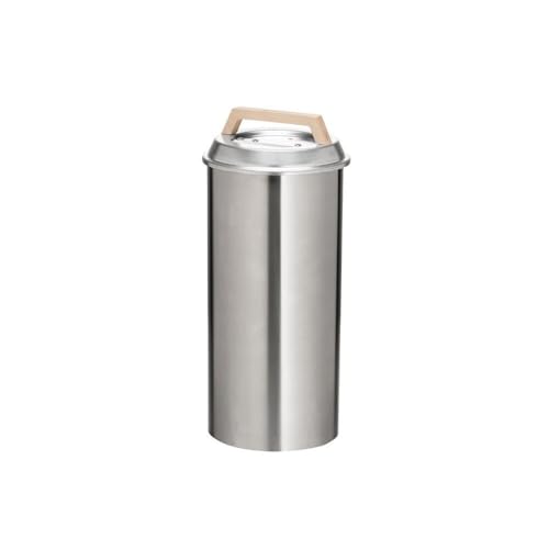 Snow Peak Smokemeister - Stainless Steel with Wood Handle Compact Smoker - 8.5 x 8.5 x 18.5 in