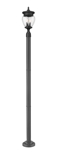 Z-Lite Davina 3 Light 94" Tall Post Light Black